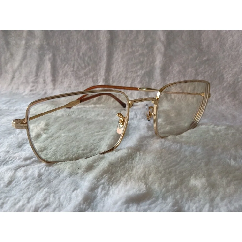 Ray-Ban RB6520 2500 Gold Metal Eyeglass Frames 53-20-145 w/ Case & Cloth